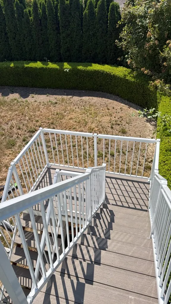 Trex Railing Replacement — Upper Deck & Stairs - outdoor remodeling project by Kolmo Construction in Seattle